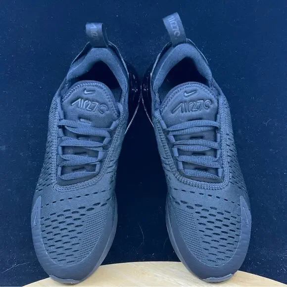 Nike Air Max 270 Triple Black Men's Sneakers Size 14 Black AH8050-005 NEW - Picture 8 of 9